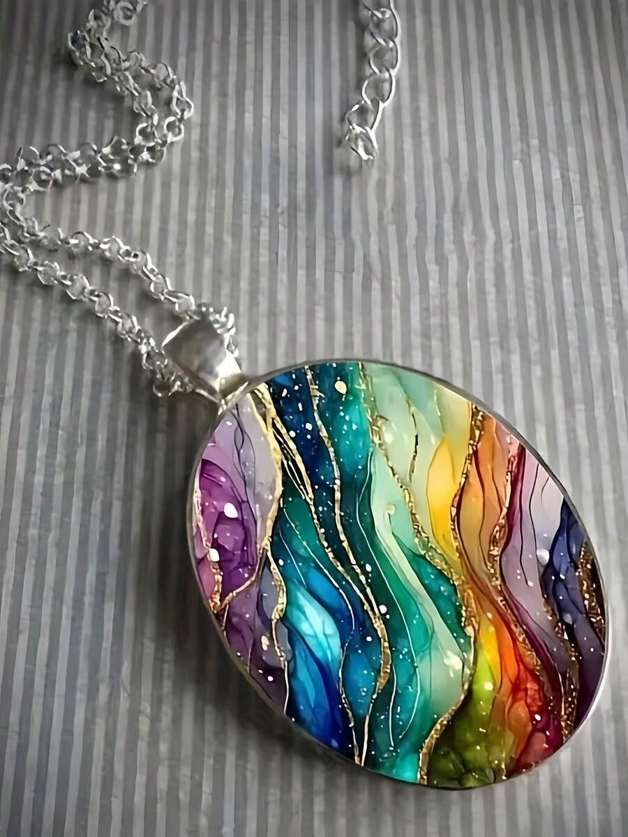 Alloy Glass Charm, Romantic And Fashionable Jewelry Accessories - Perfect For Beach Vacations, Mother's Day, Father's Day, Valentine's Day Gifts And Daily Wear - 星星 - 查看 1