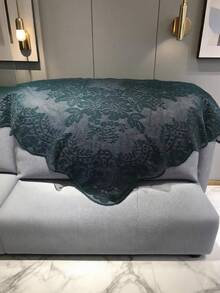 130cm*60cm/1pc Malachite Green Lace Trim, Decorative Fabric For Clothing, Headwear, Lampshades, Tablecloths