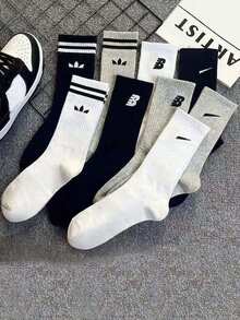 3/9/12 Pairs Solid Color Versatile Socks, Breathable, Comfortable, Absorbent Short Socks Suitable For Daily Wear, Sports, Office, Casual Style, All Seasons Valentines