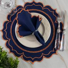 Placemat Kit, Embroidered Placemat, Round/Rectangular Table Placemat And Napkins - 義大利 - 查看 4
