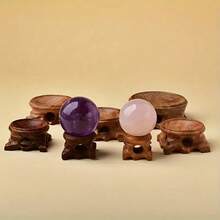 1 Stück vintage einfacher Holzsockel für Kristallkugel - modischer Heimdekoration Glaskugel Kristallkugel Ständer, Heimdekoration, Raumdekoration