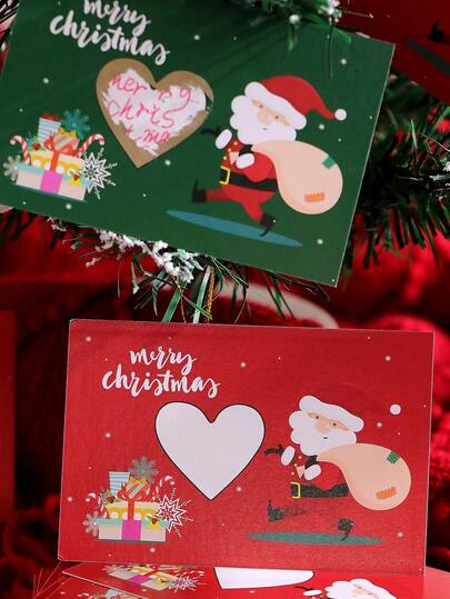 2 Stück/10 Stück/20 Stück kreative Weihnachtsthema Glückskarten zum Abkratzen, süße Cartoon Weihnachtselement Überraschungskarten, geeignet für Geschenkkarten in Blumenläden, Bäckereien, Geschenkläden und anderen Geschäften Weihnachtsdekoration Weihnachtspyjamas Weihnachtsgeschenke Weihnachtsdekoration