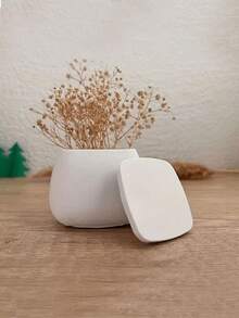 1 个带盖方形硅胶模具，DIY 水泥/石膏/蜡烛模具 - 白色 - 查看 7