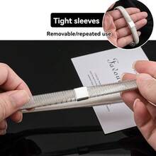 1件/2件/4件装男女通用熨烫式衬衫袖口松紧带，防滑金属袖扣，耐用免洗臂带，男女皆宜，派对、节日用品 - 彩色 - 查看 6