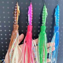 Biển Câu cá  Mạ Bạch tuộc Sáng Mực ống Giường đôi tiêu chuẩn Cái móc Chì Mồi câu cá Sắt Đĩa - màu nâu - Xem 7