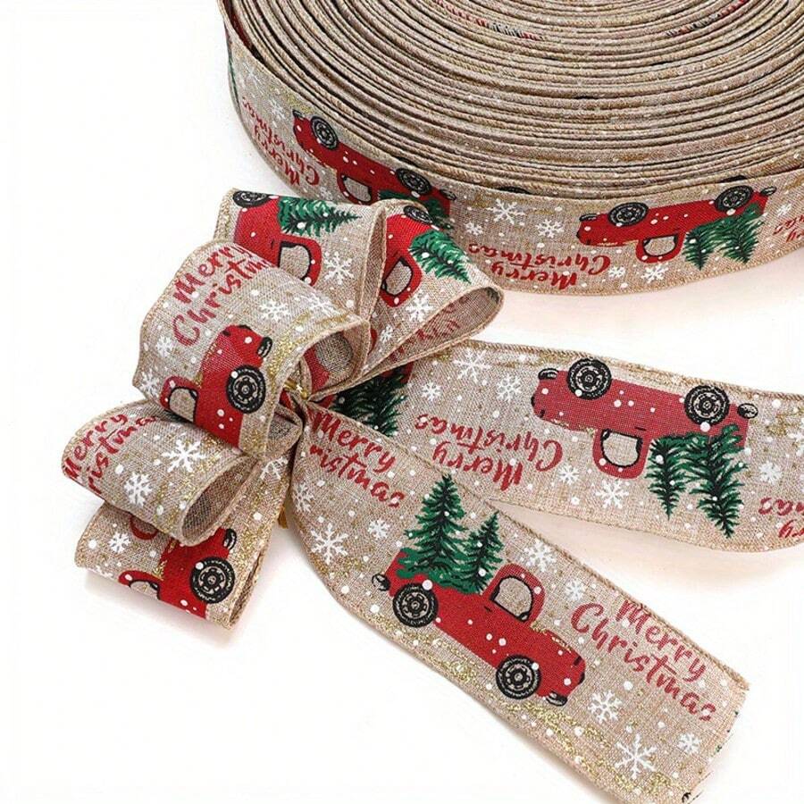 1pc, Christmas Ribbon Classic Wrapping, Christmas Tree Ribbon, Wreath ...