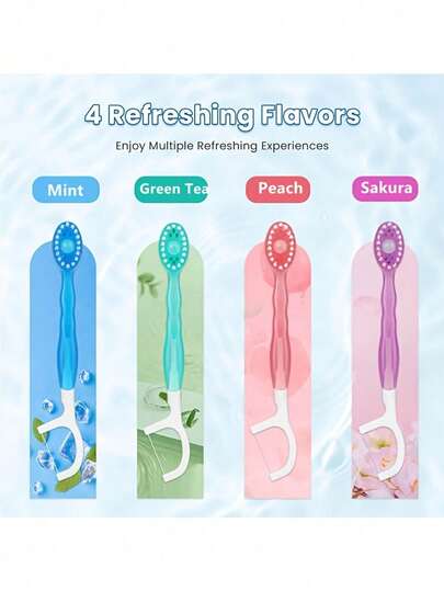 Conjunto de escovas de dentes portáteis mini 5 em 1 para viagem, 5/10/20 peças, escova de dentes descartável com contas de estalo, limpador de língua, palito e fio dental, adequada para viagens e uso doméstico, escova de dentes portátil com contas novas