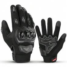 Motorcycle Gloves Men Motorbike Riding Touchscreen Shock-Proof Full Finger L Size - L - Xem 1