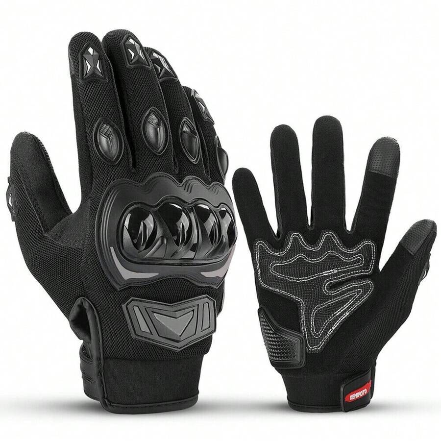 Motorcycle Gloves Men Motorbike Riding Touchscreen Shock-Proof Full Finger L Size - L - Xem 1