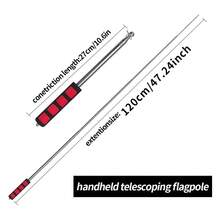伸缩手持旗杆带夹便携式旗杆轻便可伸缩导游不锈钢横幅旗杆指针教师用防滑手柄
