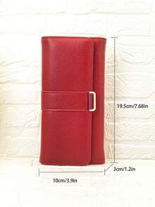 New Women's Soft PU Long Wallet Fashion Casual Large Capacity Multi-Function Handbag Clutch Card Holder ID Case Convenient To Carry Suitable As Holiday Gift For Women Money Wallet Purse Wallet Fall Y2K - Red - View 7