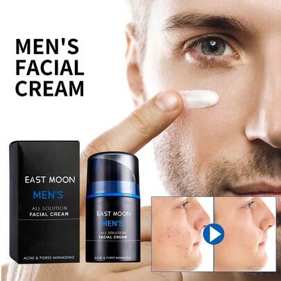 East Moon Men's Multi - Moisturizer 50G - Hydrating, Pore - Cleansing & Acne - Care, Tones Skin