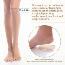 1 Pair Lightweight Silicone & Velvet Insole, Half Size Increase Insole, Anti-Abrasion Insole, Silicone Heel Lift Insole, Hidden Increase Insole, Reduce Shoe Heel Internal Wear, Suitable For Various Closed Toe Shoes, Suitable For Photo Shoot, Visually Enhance Body Proportion