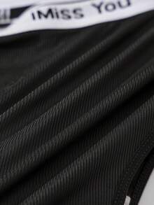 5件大码高弹力休闲舒适运动时尚女士比基尼内裤 - 黑色 - 查看 7