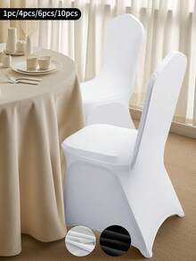 1 cái/4 cái/6 cái/10 cái Vỏ bọc ghế vuông bằng lụa sữa đen, Thiết kế tối giản cổ điển, Vỏ bọc ghế tiệc màu trơn co giãn cao, Có thể tháo rời và giặt được, Thích hợp cho phòng ăn, phòng khách, nhà bếp, khách sạn, Vỏ bảo vệ ghế tiệc, Trang trí mùa thu, Trang trí phòng, Trở lại trường, Đồ dùng học tập - Nhiều màu - Xem 8