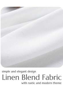 1pc Solid Color Kitchen Curtain, Linen Texture, Semi-Sheer Privacy Bathroom Window Curtain, Small Kitchen Cabinet Curtain