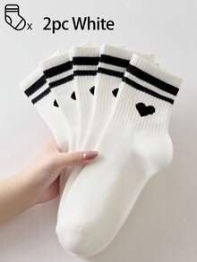 40/30/24/20/10/8/6/4/2 Stücke Unisex bequeme Sportsocken, geeignet für Training/Herbst/Winter, Damen Langsocken, antibakteriell, Schwarz/Weiß Farbe - Verschiedenfarbig - Übersicht 18