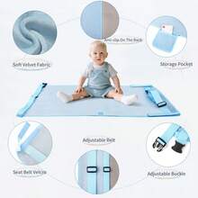 1pc Portable Airplane Seat Extender For Kids, Travel Footrest Hammock Bed, Child Airplane Travel Essentials, Lightweight Travel Hammock Bed For Easy Carry-On