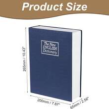 Scatola di sicurezza decorativa a forma di libro con serratura a chiave, scatola di archiviazione finta da libro, adatta per libreria domestica, negozio, salvadanaio, archiviazione documenti, colore nero