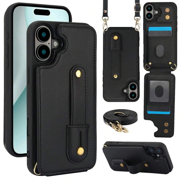 OUKNOEO Fashion Crossbody Bag & Faux Leather Phone Case, Compatible With IPhone 17 Air, 16e, 15, 14, 13, 12, 11 Pro, XS Max, 7, 8 Plus, XR, SE, And Galaxy S25 Edge, S24, S23, S22 Ultra Plus, A13, A14, A15, A16, A35, A36, A53, A54, A55, A56, Z Fold 7 FE, 6, 5, 4 - Black - View 57