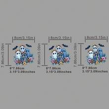 3 قطع / 3 قطع / 4 قطع / عناصر زهرة الشبح الهالوين 4 ، رقع ملابس قابلة للغسل من الدرجة الأولى DIY ، ملصقات نقل الحرارة ، تي شيرتات نسائية / رجالية ، حقائب الظهر ، وسائد ، شارات زخرفية ، ملصقات ، قبعات البيسبول ، حقائب الظهر ، إلخ