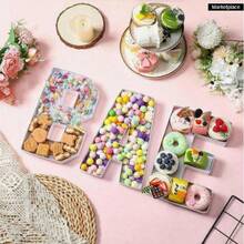 1pc 2025 Candy Number & Letter Cake Box, Suitable For Birthday/Party/Gathering/Weekend Party/Anniversary And Other Occasions