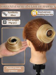 4-Inch Elegant Women's Synthetic Hair Bun Maker, High-Temperature Fiber Hair Styling Tool, Suitable For Ladies And Girls - Multicolor - View 18