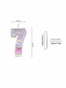 1 pieza Vela de cumpleaños con diseño de pata de gato rosa del 0 al 9, vela digital degradado rosa-morado con brillo, adecuada para decoración de pastel de fiesta de cumpleaños, decoración de pastel con tema de mascota linda, decoración de pastel hecha a mano - Pata de gato rosa - Ver 9