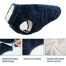 Dog Winter Coat, Wool Dog Cold Weather Coat, Windproof And Snow Proof Dog Jacket Vest, Pet Clothes Suitable For Small And Medium-Sized Dogs - Baby Blue - View 5