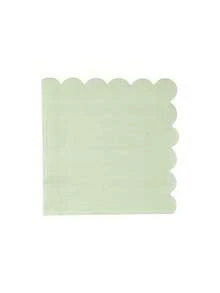 10 pièces Fournitures de fête vert clair à bord festonné. Assiettes en papier vert sauge, serviettes de cocktail, tasses, ensemble de vaisselle. paquets de fête pour mariage, baby shower, pique-nique, anniversaire, décorations