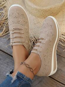 Comfortable Core Hollow Casual Wedge Shoes, Loose European And American Style, Fashionable And Breathable Women Shoes