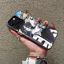 [Enviado desde México]Funda de Teléfono de Chica Animada Y2K para Modelos de  16, 15, 14, 13, 12, 11 Pro Max, X, XR, XSMAX, 8 y 7 Plus con Parte Trasera Anticaída y Acabado Mate. - Plateado - Ver 7