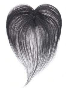 4x6cm Haartoppers mit Pony für Frauen, Clip-In Echthaar-Extensions zum Abdecken von Grauhaaren und Erhöhen des Haarvolumens für lichtes Haar, nahtlose Haarverlängerung, leichtes gerades Haarteil für den täglichen Gebrauch - Verschiedenfarbig - Übersicht 14