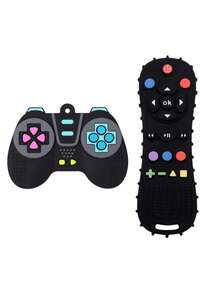 2 piezas de juguete de dentición para bebé con forma de control remoto de TV, de silicona, para 6-12 meses - Multicolor - Ver 9