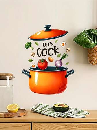 1Set Personalized Creative Teapot English Slogan Kitchen Sticker-PVC Self-Adhesive Waterproof Removable Wall Glass Sticker, Perfect For Kitchen Home Beautification Decorative Wall Sticker, Etc, Make Room Decoration More Interesting Wallpaper Wall Paper Wall Stickers Wall Decor Room Decor Wallpaper Stickers Wall Bedroom Decor Kitchen Decor Home Decor