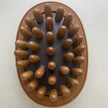 1pc Wooden Meridian Massage Brush Soft Manual Full Body Gua Sha Massager Head Abdomen Leg Body Relaxation Home Use Anti-Fatigue