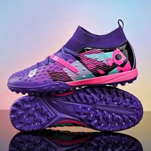 Neue empfohlene Fußballschuhe für Jugendliche für Schule, Studenten, Spiele, Training - Hoher Schaft, Stollen, verschleißfest, rutschfest, starke Traktion, unisex Erwachsene