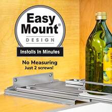 LYNK PROFESSIONAL Removable Spice Organizer for Cabinet 121 4 Inch Wide Sliding Shelf Lifetime Limited Warranty Sliding Spice Rack Organizer Chrome Ideal for Kitchen Storage and Easy Access to Seasonings - Cromo - Ver 3