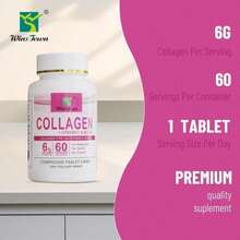 Wins Town Compound Collagen Tablet Candy, 6000mg Collagen Per Serving, Support Healthy Bones, Skin, Hair, Nails, 60 Tablets - 白色的 - 查看 6