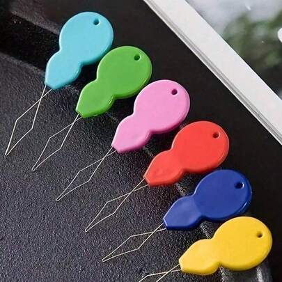 2/5/10pcs Plastic Needle Threader, Hand Sewing Needle Tool, Suitable For Sewing, Knitting, Quilting, DIY Arts, Random Color