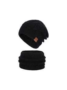 Women's 3 PiecesHat, Scarf And Gloves Set / 2-Piece Hat And Scarf Set / Single Women's Knitted Beanie Hat With Ear Warmer, Autumn/Winter Valentines Gift - 9983-3 - View 8
