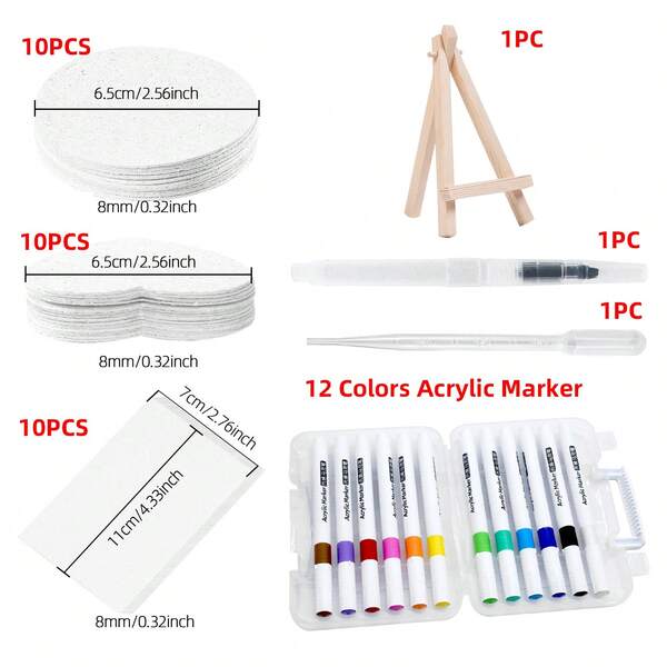 3D Zeichnen Magie Leinwand Schwamm, Puffy Popcorn Zeichnen Textur Malset, DIY Bubble Zeichnen Stifte Kunstbedarf