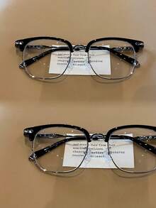 Ultra Light Half Frame Glasses For Myopia,  Anti Blue Light, Refined Scum, High-End Sense, Glasses Frame For Women And Men,Luxurious And Elegant Reinstallation ,Blue Light Glasses For Woman Men Safety Glasses Blue Light Blocking Glasses Protection Computer Gaming Glasses Women Cute Light Weight Red Frame Oversized Non Prescription Small Face Square Cat Eye Reduce Eye Fatigue On Computers, TVs, Phones, And Games, Suitable For Computer Lense Screen Protector Plain Glasses Clear Lens Glasses Blue Light Light Blocking Glasses Blue Light Glasses Light Glasses For For Women Men Light Glasses For Glasses For Women 99 Blue Light Glasses For Woman Blue Light Glasses Women/Men, Fashion Round Frame UV Ray Filter Computer Gaming Glasses Computer Glasses - Anti Eyestrain & UV Glare Protection Anti Glare - 烏亮 - 查看 5