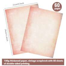 50 Sheets Of Vintage Design Paper, 10 Unique Aged Paper Patterns And Colors, Stationery Letter Paper, Antique Letterhead Paper, A4 Unperforated Paper, Loose Leaf Paper, Decorative Printing Paper, Ideal For Retro Invitations And Letters, Vintage Printing Paper, Vintage Writing Paper, DIY Scrapbooking Decoration Materials Stationery Paper - Multicolor - View 11