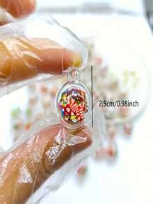 10 قطع من الزينة الأكريليكية لعيد الميلاد - مثالية لصنع المجوهرات DIY وديكورات العطلات، زينة شجرة عيد الميلاد، كونفيتي عيد الميلاد