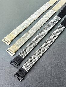 1/2 Cặp Áo ngực có dây đeo vai có thể tháo rời đính đá Rhinestone nhiều màu lấp lánh, quyến rũ dành cho nữ - Nhiều màu - Xem 2