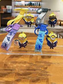 Minions Minions Secret Agent Series Keychain Cute Cartoon Figure Keyring Couple Bag Pendant Small Gift Fall Y2K