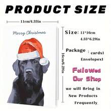 [Black Festive Holiday Design] Charming Black Labrador Christmas Card - Perfect For Family & Friends, Festive Holiday Design, Ideal Gift For Pet Lovers
