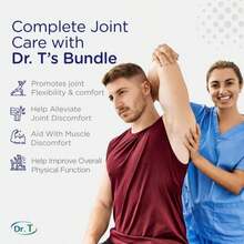 Dr T Joint Health Bundle: Glucosamine_Chondroitin MSM Cream With Collagen + Joint Support Supplement | Athlete-Grade Joint &Amp; Muscle Relief | Non-GMO, Gluten-Free, Made In USA - 白色的 - 查看 2