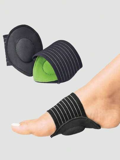 1 par de almofadas de suporte de arco que aliviam a fadiga dos pés e são adequadas para esportes de alta intensidade, como corrida e basquete. São respiráveis e confortáveis.